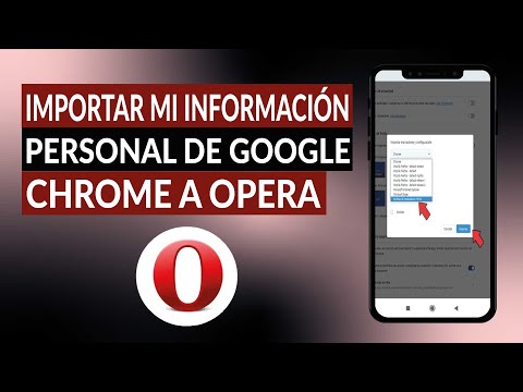 Cómo importar mi información personal de GOOGLE CHROME a Opera