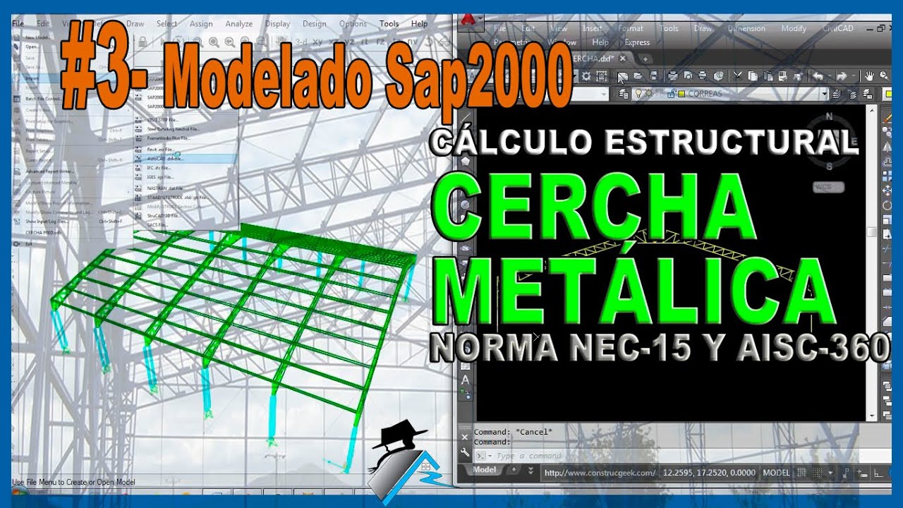 Parte 3| CÁLCULO CERCHA METÁLICA APLICANDO NEC-15 Y AISC-360 - YouTube