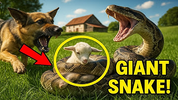 Giant Python Attacks the Goat Herd — Brave Dog Fights to Save a Baby Goat