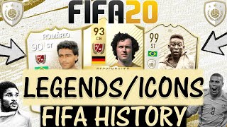FIFA 20 ICONS/LEGENDS FIFA ULTIMATE TEAM HISTORY!! FT. BECKENBAUER, PELE, ROMARIO ETC...(FIFA 14-20)
