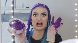 I dye my hair purple