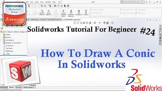 Solidworks Tutorial For Begineer #24 - How To Draw Conic In Solidworks  #conic #solidworks #skytech