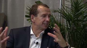 Prof Greg Whyte with James Hayward analyst at IDTechEx