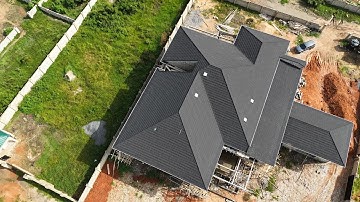 Building in Ghana Overview of the roofing & Trusses | Ep-88 | The Oyarifa Project #brightandclara