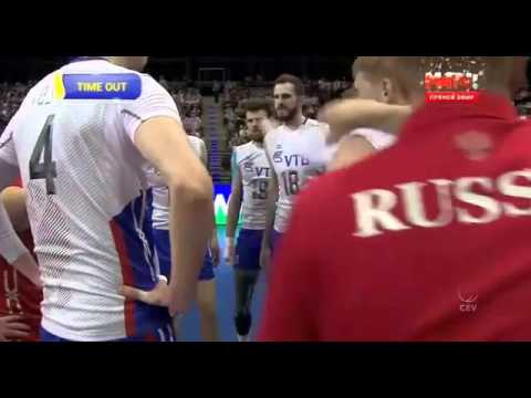 Волейбол, Россия - Франция, тайм-аут Владимира Алекно