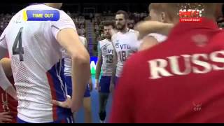 Волейбол, Россия - Франция, тайм-аут Владимира Алекно