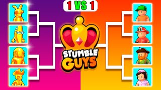 Who is The Best GOLDEN or COMMON 0.46 Skins? 🔥 Stumble Guys Tournament Battle 🔥 1 VS 1 Battle