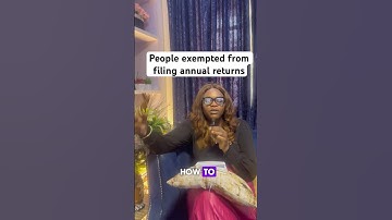 People exempted from filing annual returns #15/30Dayschallenge #cac #youtubeshorts