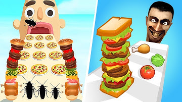 Sandwich Runner 🆚 Sandwich Run🌻🧿🌺🌈Max Levels Walkthrough Android IOS Update Gameplay 900014