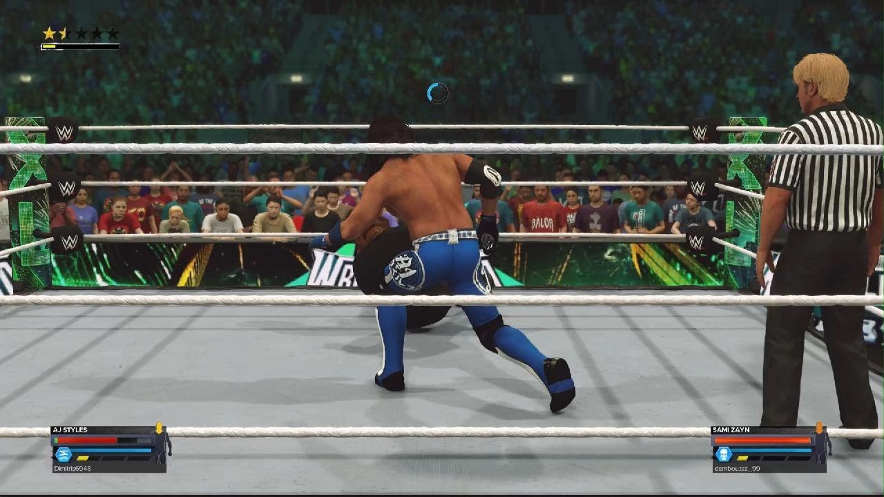 WWE 2K24 Aj Styles vs Sami Zayn Wrestlemania 40 Online - YouTube