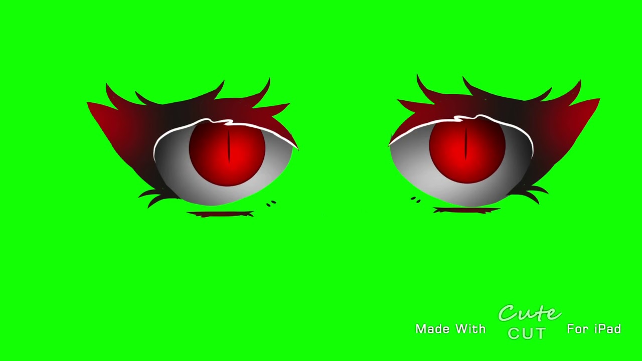 Gacha Red Eyes Greenscreen Youtube