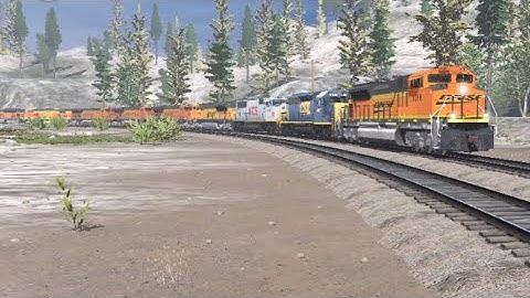 Trainz Simulator 3 BNSF Grain Train With CSX SD40-2 YN3 & KCS SD70MAC Trailing