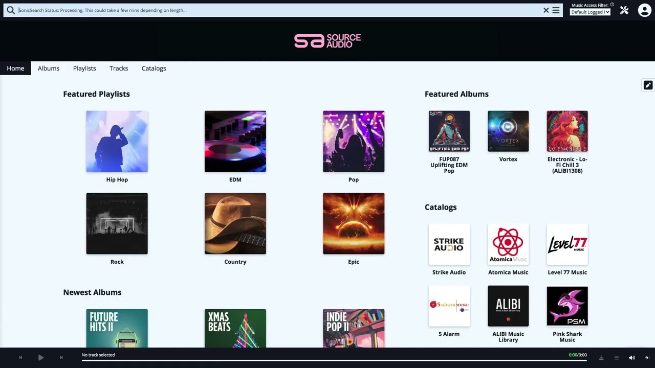 SourceAudio Artemis AI Search Tools Video Tour