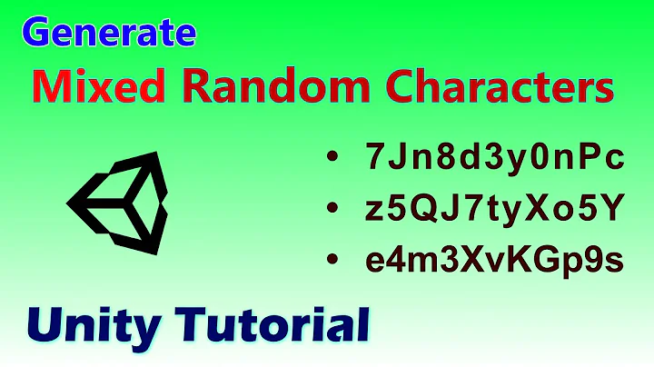 Generate Random Characters in Unity | Random String using Letters, numbers | Mixed Random Characters