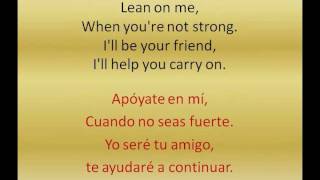 Video thumbnail of "Michael Bolton - Lean on me. (with lyrics spanish and english)."