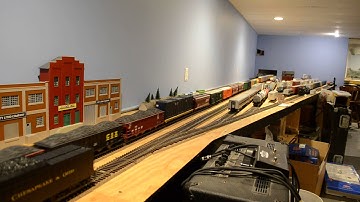 MTH O 2 rail BNSFs w/ WM SD70ACe helper