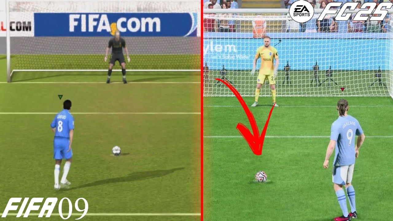 A evolução dos penaltis FIFA 09 - EA FC 25