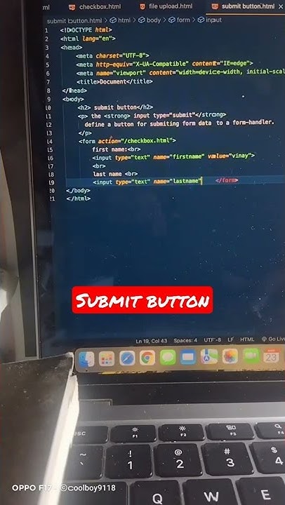 how to use submit button in html / submit button in html / #html # ...