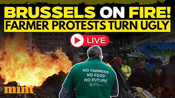 Brussels Protests LIVE: Farmers Block Streets With Tractors, Light Fire Outside European Parliament