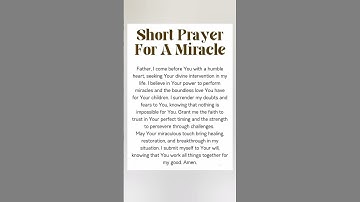 Thumbnail of Prayer for miracle 🙏#prayer #miracle #jesus #dailyprayers #devotional #god #bible #christ