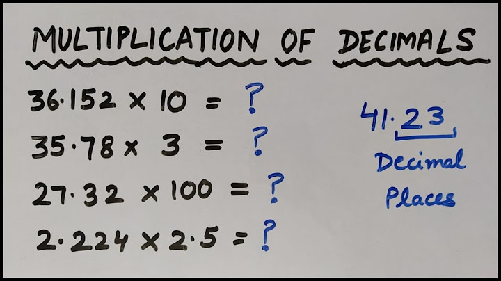 How to times decimals by whole numbers