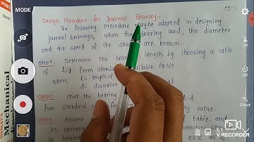 Design procedure of journal bearing