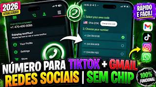 🔥 COMO CRIAR NÚMERO VIRTUAL PARA GMAIL E OUTROS APPS GRÁTIS (PASSO A PASSO) 2026