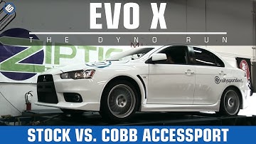 Stock VS. COBB AccessPORT Stage 1 Dyno Runs with our La Flama Blanca Mitsubishi EVO X
