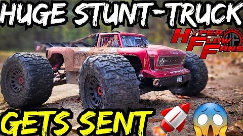 Huge RC😱 Arrma Outcast 8s Big Sender🚀 Stunt-Truck #M2Cified Max Upgrades