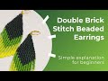 Double Brick Stitch in Beaded Fringe Earrings