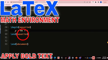 ✅ How To Apply Bold Text To A Math Environment In LaTeX 🔴