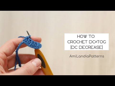 How to crochet DC2TOG (double crochet decrease): Crochet tips for Beginners | by AmiLandiaPatterns