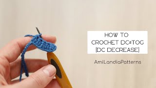 How to crochet DC2TOG (double crochet decrease): Crochet tips for Beginners | by AmiLandiaPatterns