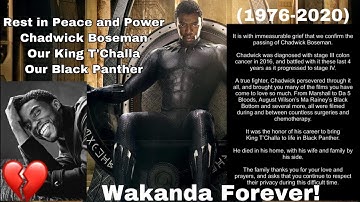 My Tribute - Chadwick Boseman | Black Panther (1976-2020) | Pray for Me - The Weeknd, Kendrick Lamar