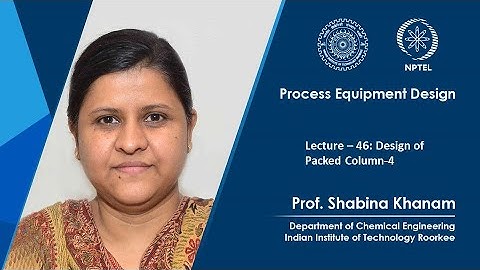 Lecture 46 : Design of Packed Column-4