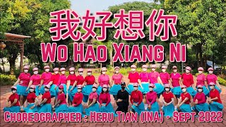 我好想你 Wo Hao Xiang Ni | LINE DANCE | Easy Intermediate | Heru Tian