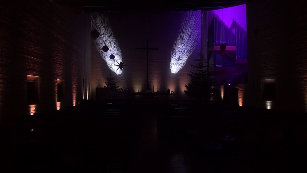 Lightshow zum Weihnachtsgottesdienst 2019 | Versöhnungskirche Stuttgart-Büsnau