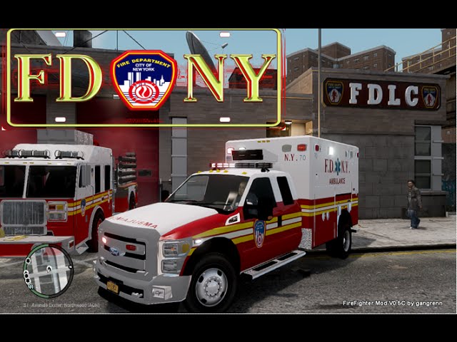 GTA IV - Portuguese Fire Dept responding to a warehouse fire / Bombeiros  Portugueses 