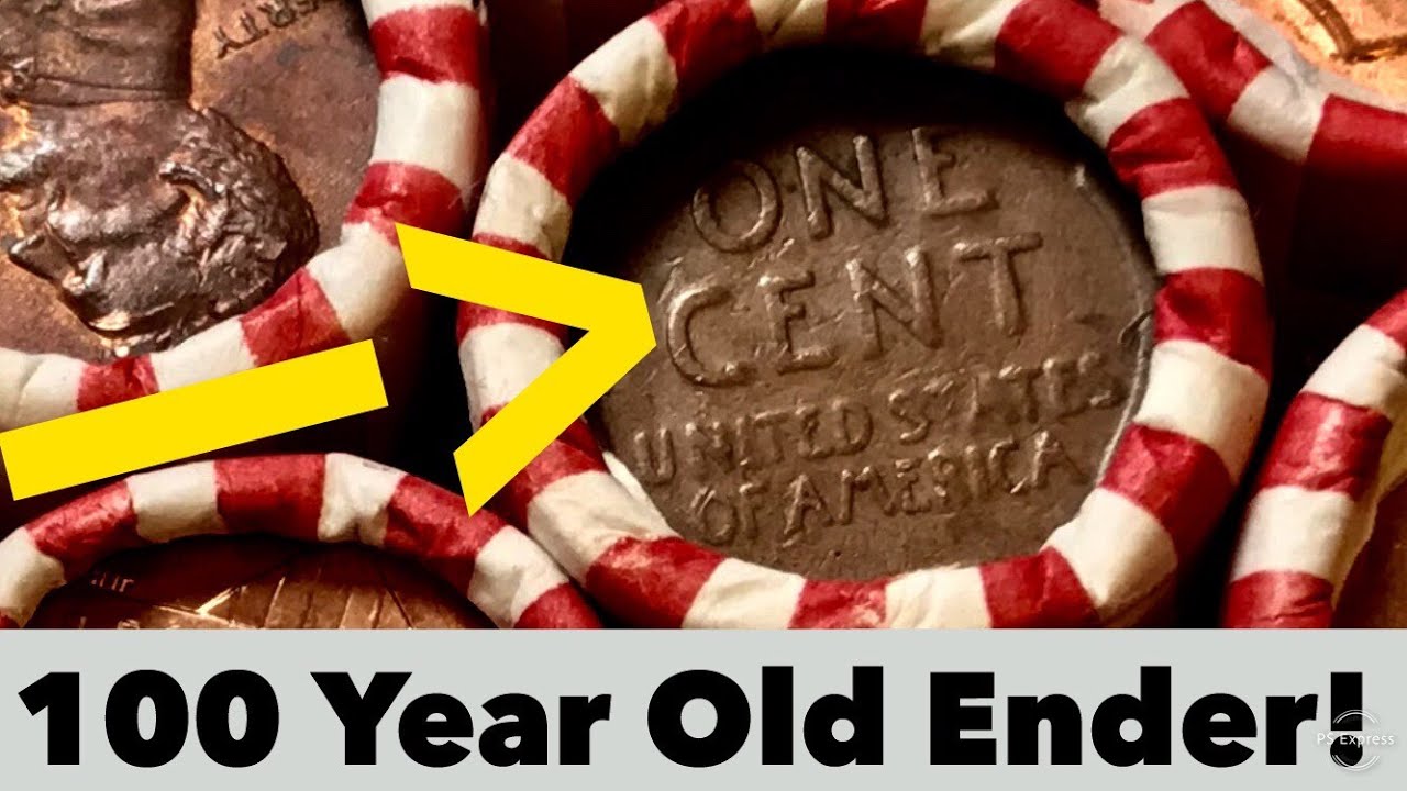 100 Year Old Penny Found On End Of Bank Roll!