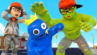 Nick Hulk and Rainbow Friends Who Will be The Winner of The Treasure Hunt | Scary Teacher 3D Kingmo