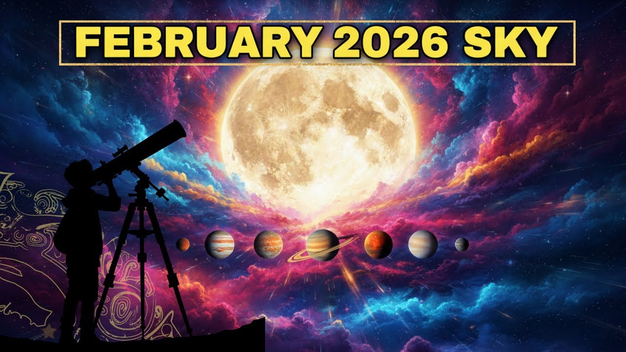 February 2026 Night Sky: Snow Moon + Rare Planet Parade | Must Watch ...