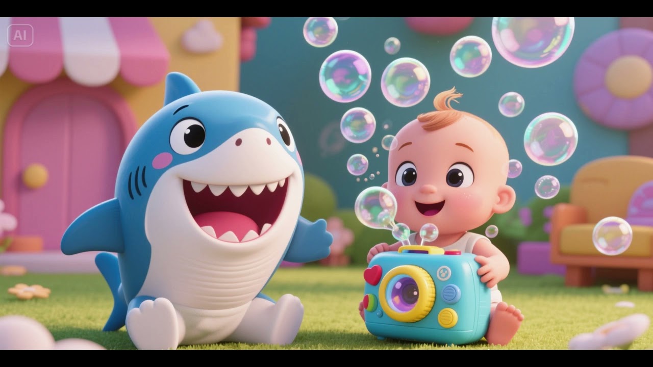 Baby Shark’s Magic Bubble Machine | Kids Sing-Along Song 🎶🌈