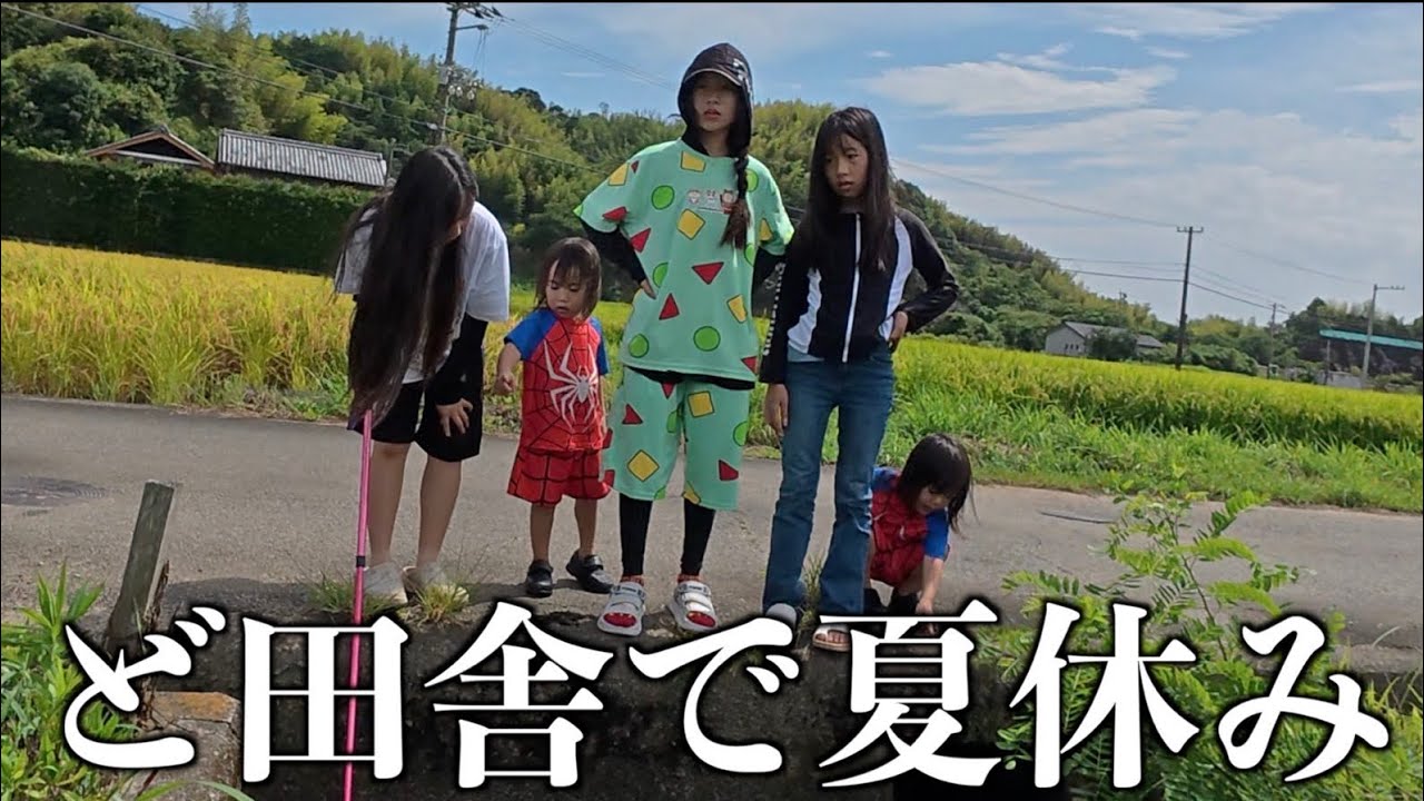 【森ケの日常】ど田舎でカニやメダカを取りに行く森ケの夏休み