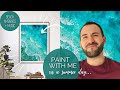 Painting SEA WAVES on a summer day | Aesthetic BEACH Ambience ASMR + Music | Paint with me