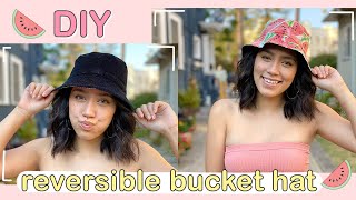 how to make a REVERSIBLE bucket hat! | sew&tell
