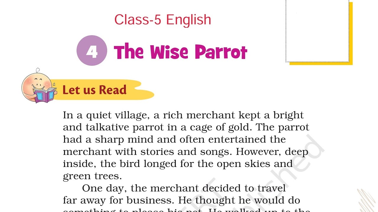 The Wise Parrot / Class-5 English NCERT Chapter-4 Explanation in Hindi By-KV Teacher