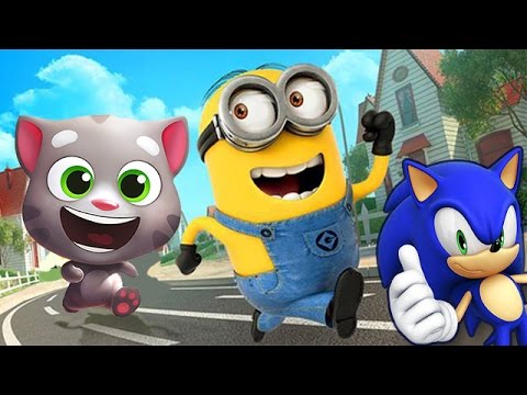 Talking Tom Gold Run VS Sonic Dash 2 VS Despicable Me Minion Rush - YouTube