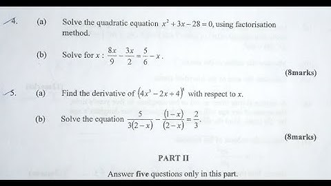 NECO 2020 GENERAL MATHEMATICS QUESTION 4 - QUADRATIC EQUATION  AND ALGEBRAIC FRACTION SIMPLIFICATION