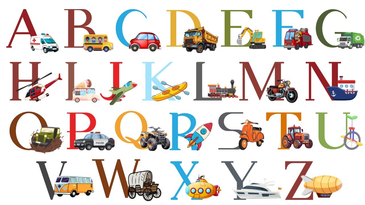 ABC Vehicles for Toddlers: Learn the Alphabet with Fun Cars, Trucks & More!