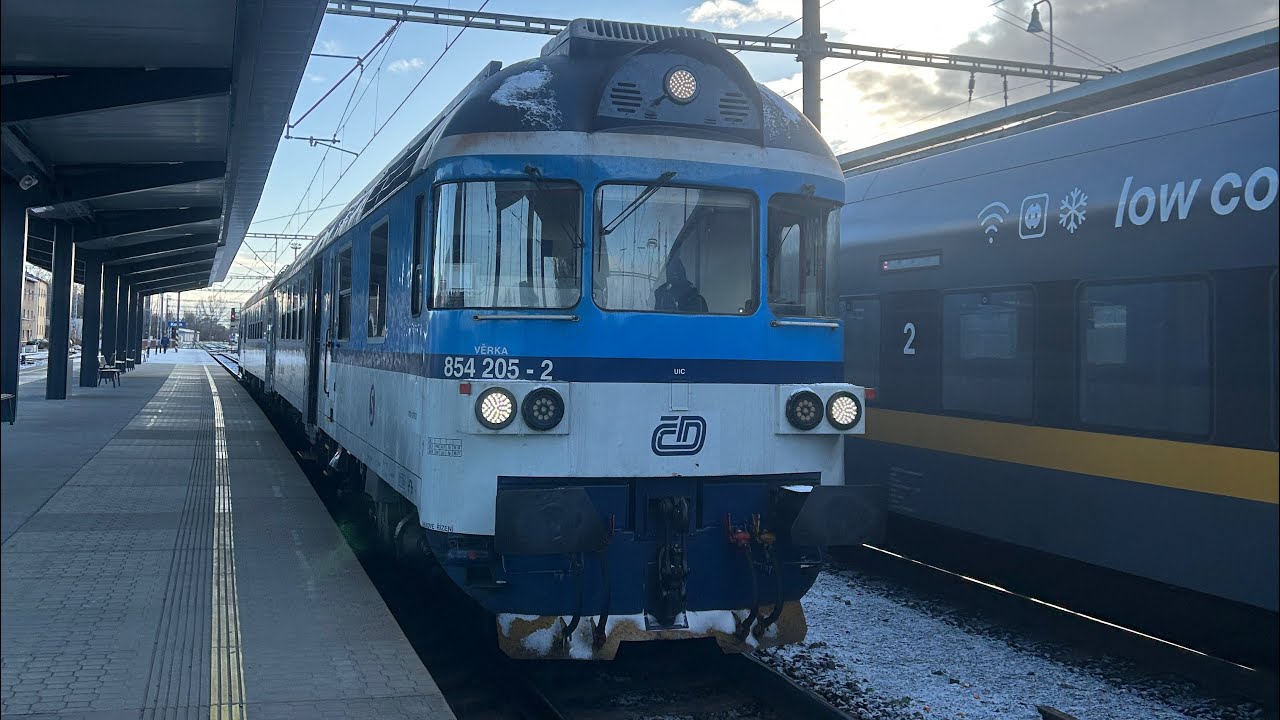 Jízda s ČD 854.205 v Úseku ( Kolín - Velký Osek) / Cabwiev Train 